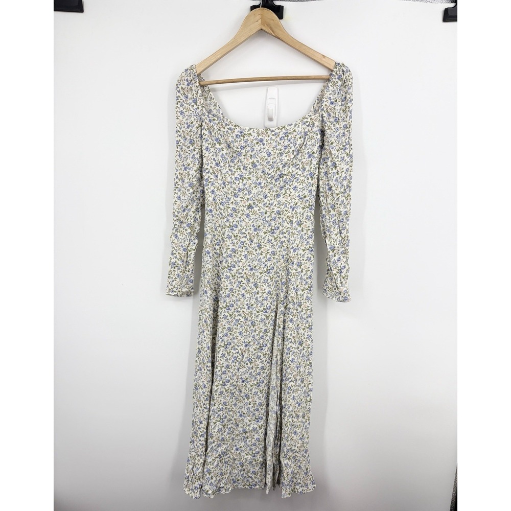 Reformation Midi Dress 2 Sigmund Floral Milkmaid Romantic Cottage Boho Wedding